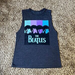 The Beatles Graphic Muscle Tank Top. Women’s Small